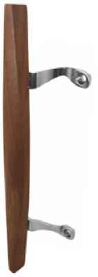 Prime-Line 1 in. L Chrome Plated Brown Metal Patio Door Pull - Image 2