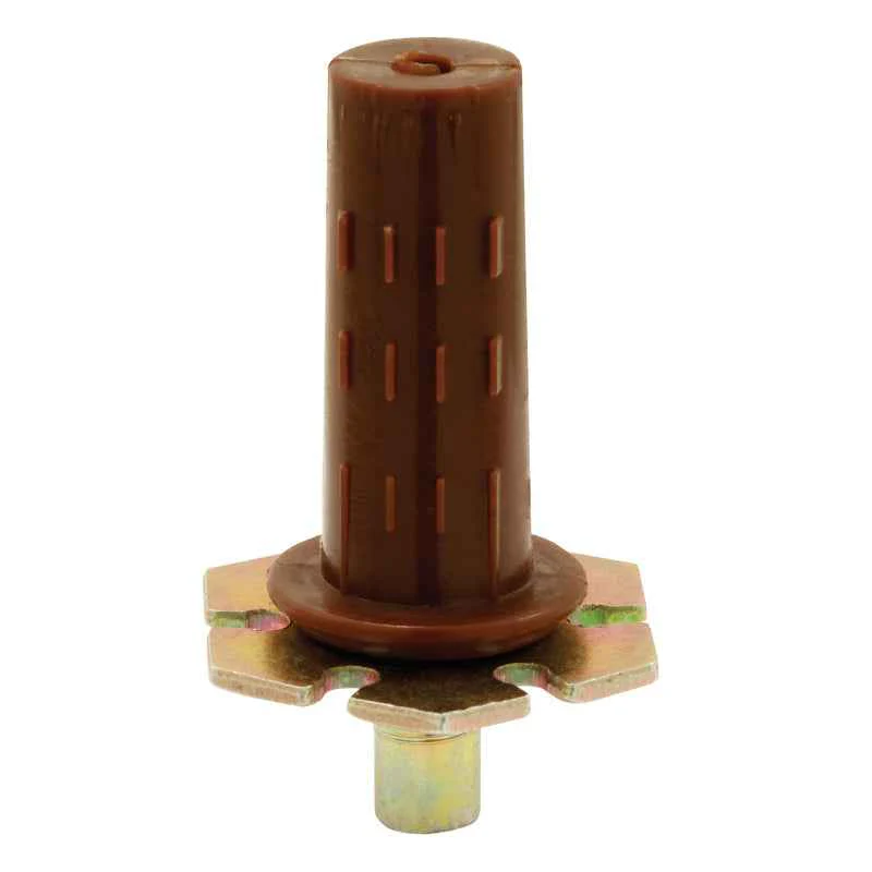 Prime-Line 7/16 in. D X 2.44 in. L Gloss Brown Steel Pivot 2 pc