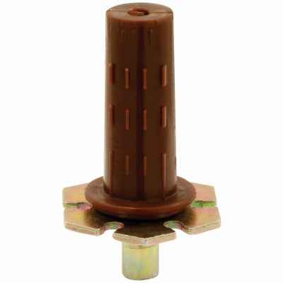 Prime-Line 7/16 in. D X 2.44 in. L Gloss Brown Steel Pivot 2 pc - Image 3
