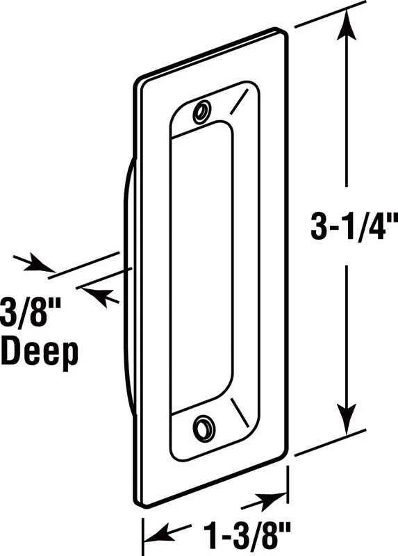 Prime-Line 3.25 in. L Brass-Plated Gold Steel Flush Mortise Finger Pull - Image 2
