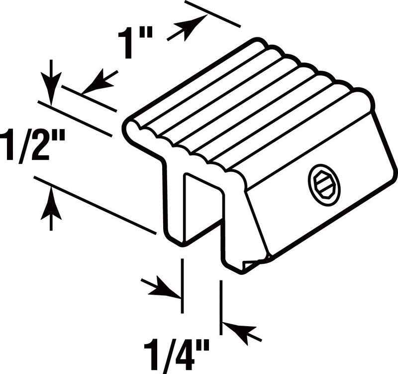 Prime-Line Painted White Aluminum Window Lock 1 pk - Image 2