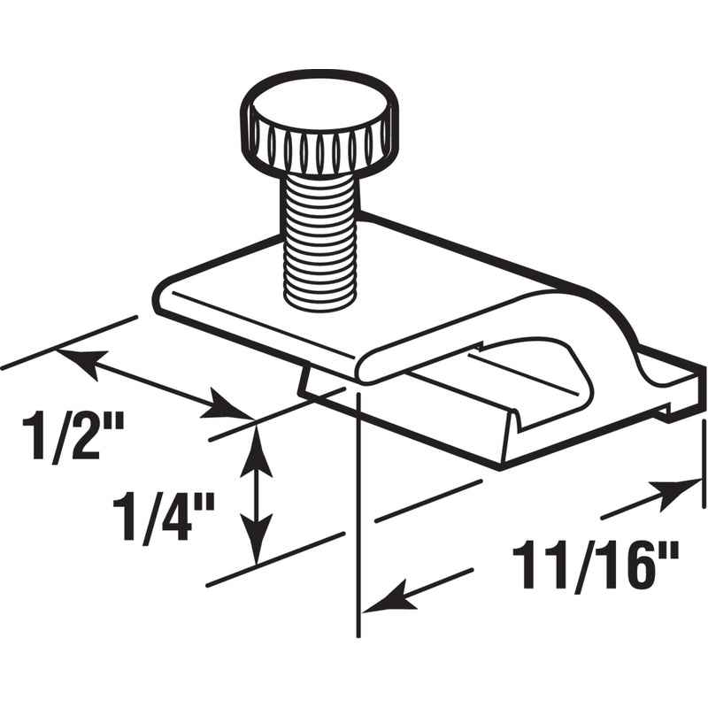 Prime-Line Mill Aluminum Storm Door Panel Clip For 1/2 inch 8 pk - Image 3
