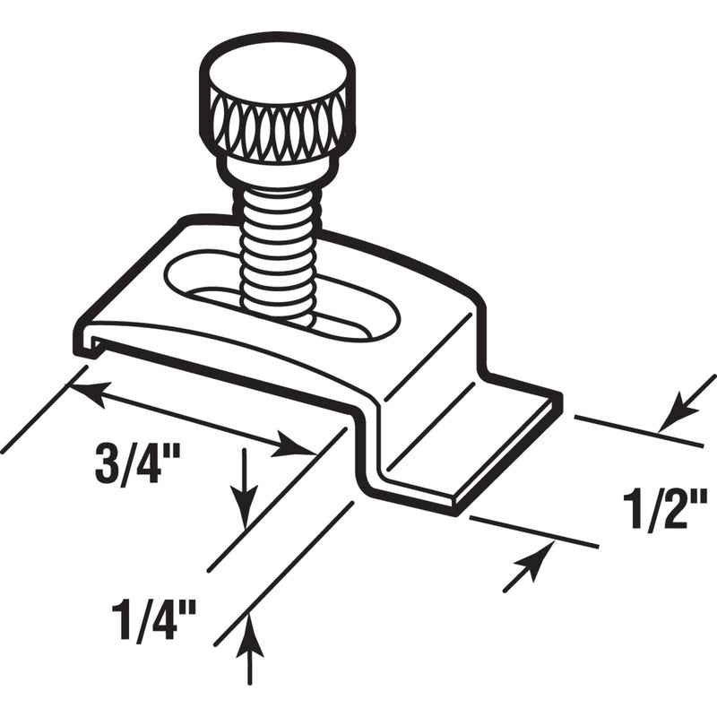 Prime-Line White Aluminum Storm Door Clip For 1/4 inch 8 pk - Image 3