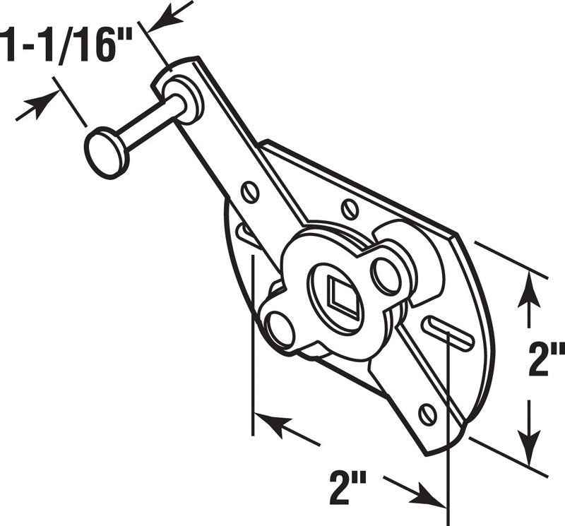 Prime-Line 2 in. W X 2 in. L Steel Swivel Latch - Image 2