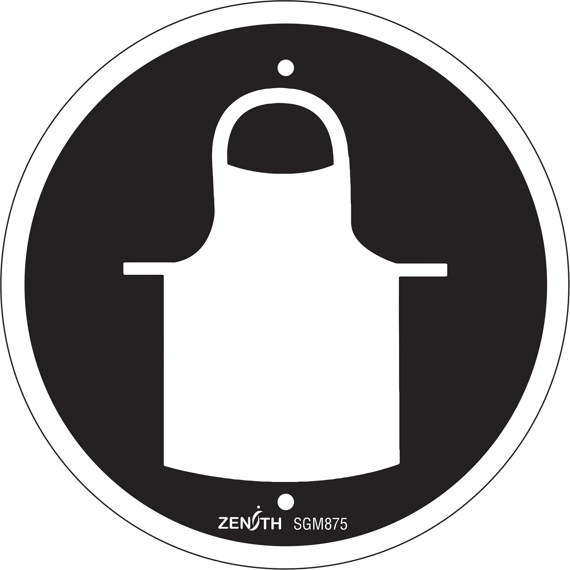 Protective Clothing CSA Standard Safety Sign, 6" x 6", Plastic, Pictogram