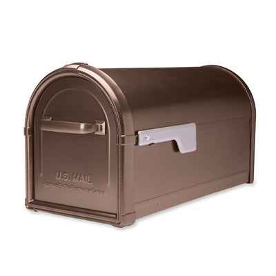 Architectural Mailboxes Hillsborough Classic Galvanized Steel Post Mount Copper Mailbox - Image 2