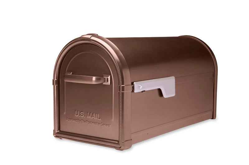 Architectural Mailboxes Hillsborough Classic Galvanized Steel Post Mount Copper Mailbox - Image 3
