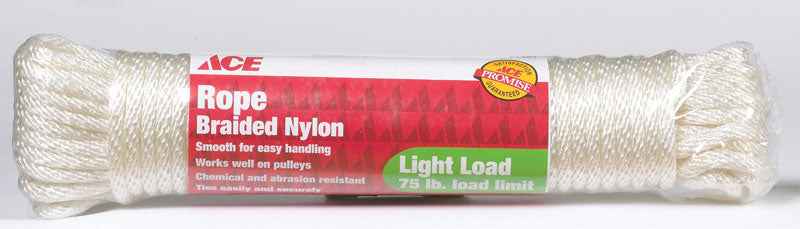 Wellington 7/32 in. D X 50 ft. L White Solid Braided Nylon Pulley Rope - Image 2