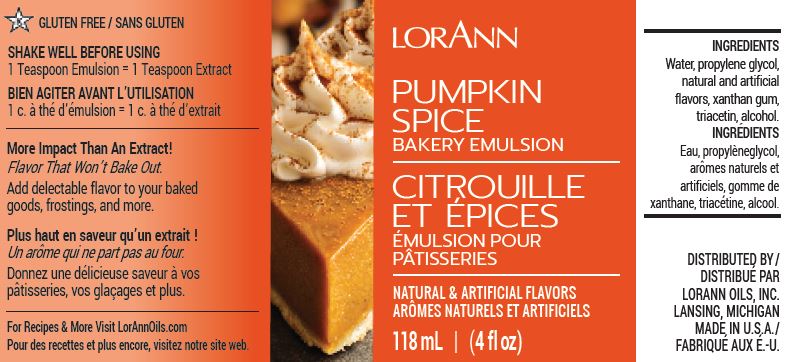 Pumpkin Spice Bakery Emulsion - 4 oz. - 16 oz. - 1 Gallon - 5 Gallons - Bakery Emulsions Canada - Ships Free Within Canada on Orders Above CAD $199 - Image 4