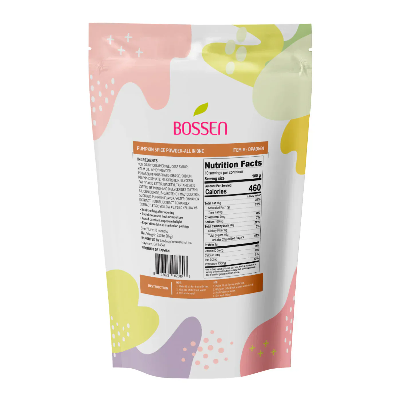 Pumpkin Spice Beverage Mix |  All in One | NEW | 2.2 Lbs. Bag - Bossen Canada - Ships Free Within Canada on Orders Above CAD $199 - Image 2