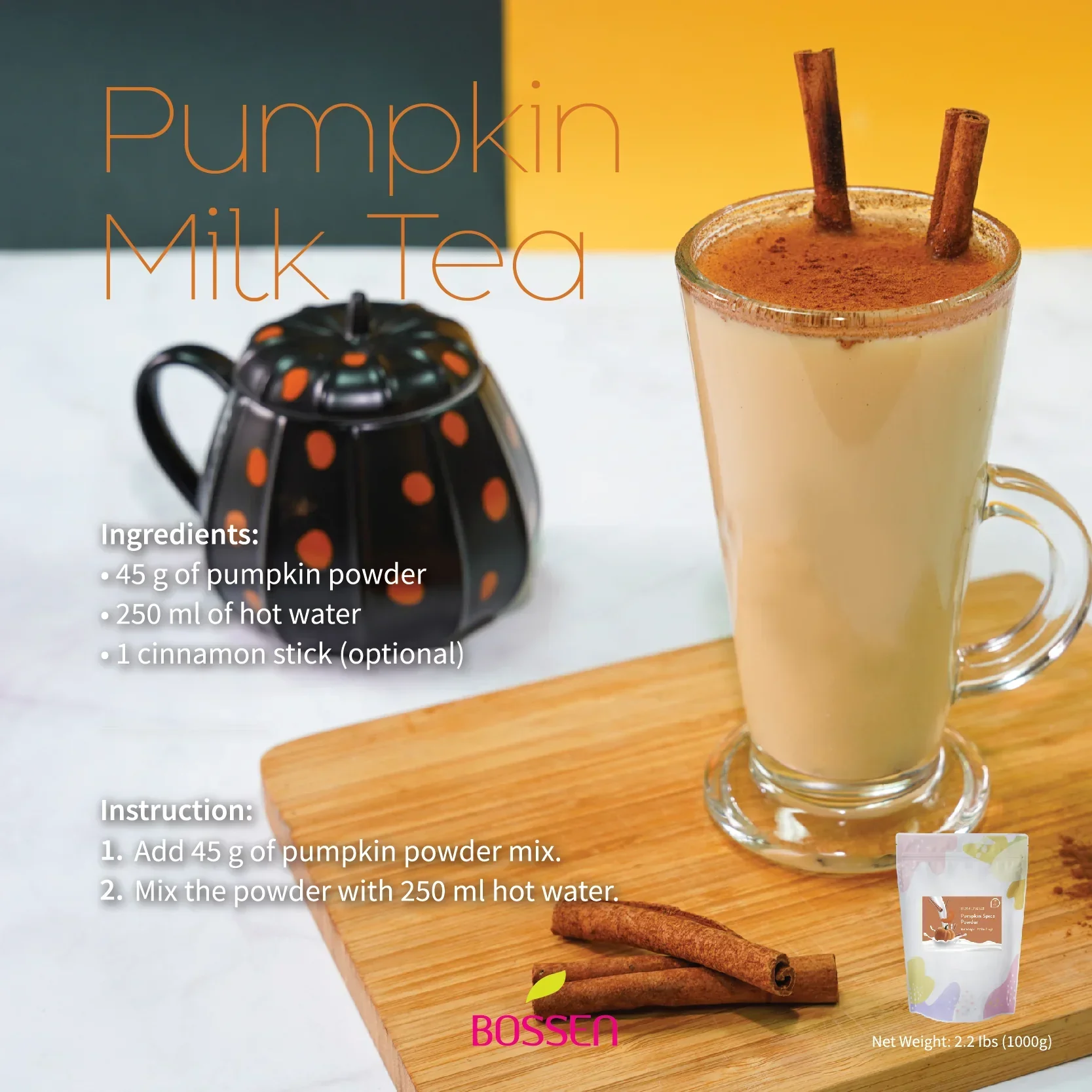 Pumpkin Spice Beverage Mix |  All in One | NEW | 2.2 Lbs. Bag - Bossen Canada - Ships Free Within Canada on Orders Above CAD $199 - Image 6