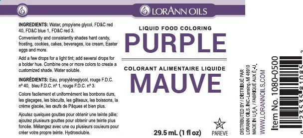 Purple Liquid Food Color - Liquid Food Coloring - 4 oz, 1 Gallon - Ships Free Within Canada on Orders Above CAD $199 - Image 2