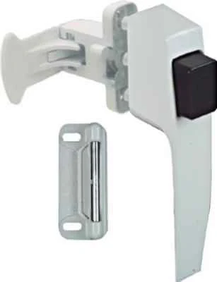 National Hardware White Zinc Push Button Keyed Latch 1 pk - Image 2