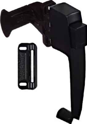 National Hardware Black Zinc Push Button Latch 1 pk - Image 2