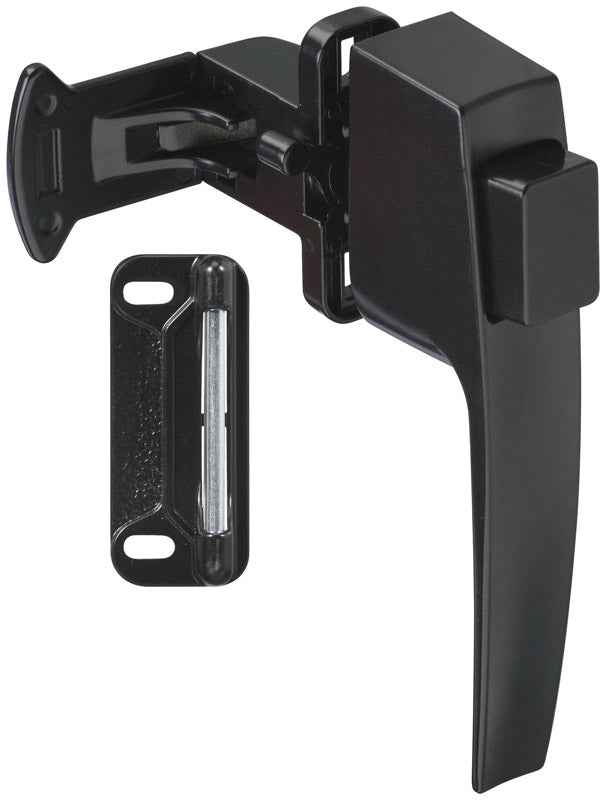 National Hardware Black Zinc Push Button Latch 1 pk - Image 3