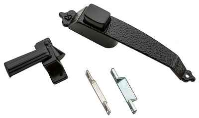 National Hardware Black Zinc Push Button Latch 1 pk - Image 2