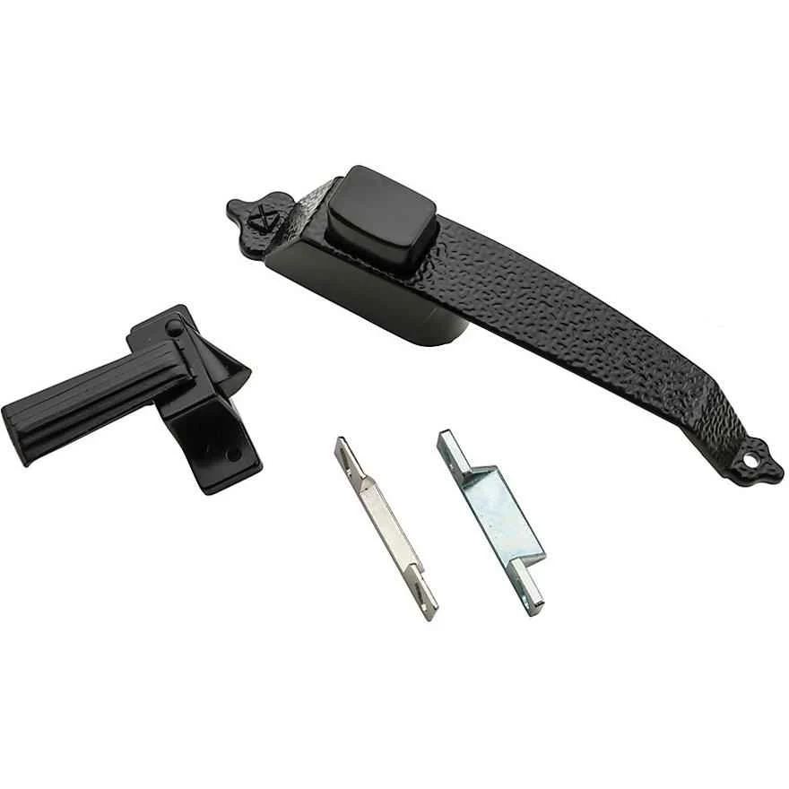 National Hardware Black Zinc Push Button Latch 1 pk - Image 3