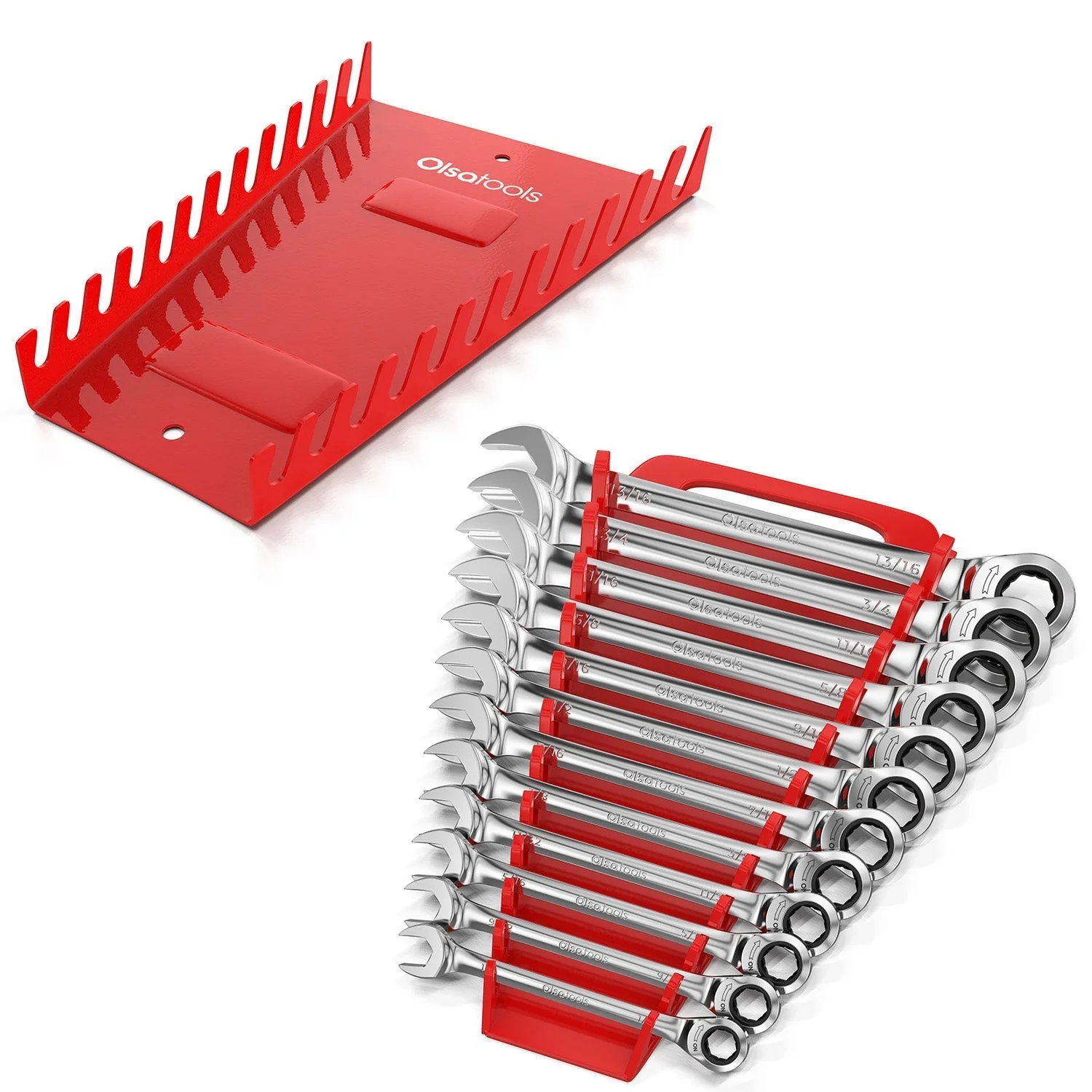 Ratcheting Wrench Set with Magnetic Wrench Organizer - Image 2