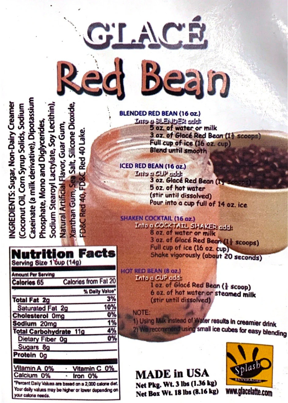 Red Bean 4 in 1 Bubble Tea / Latte and Frappe Mix - Ships Free Within Canada on Orders Above CAD $199 - Image 2