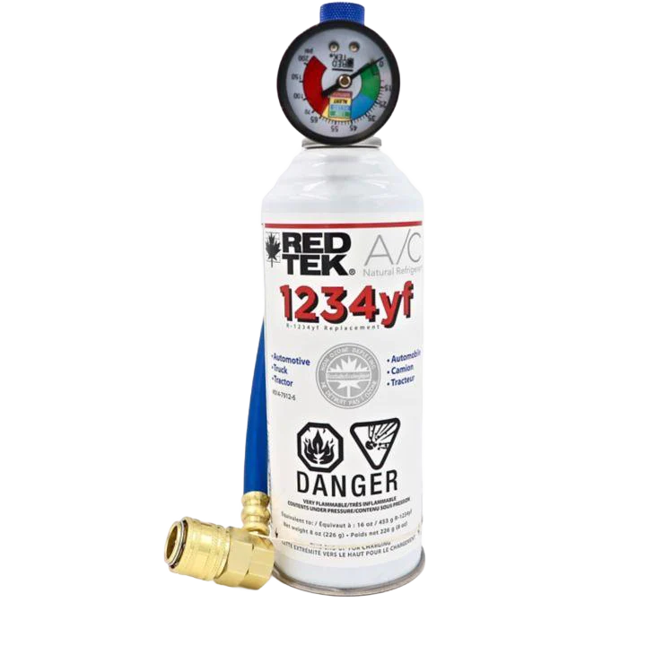 Red Tek Aerosol 1234YFHC Refrigerant Kit, 8-oz