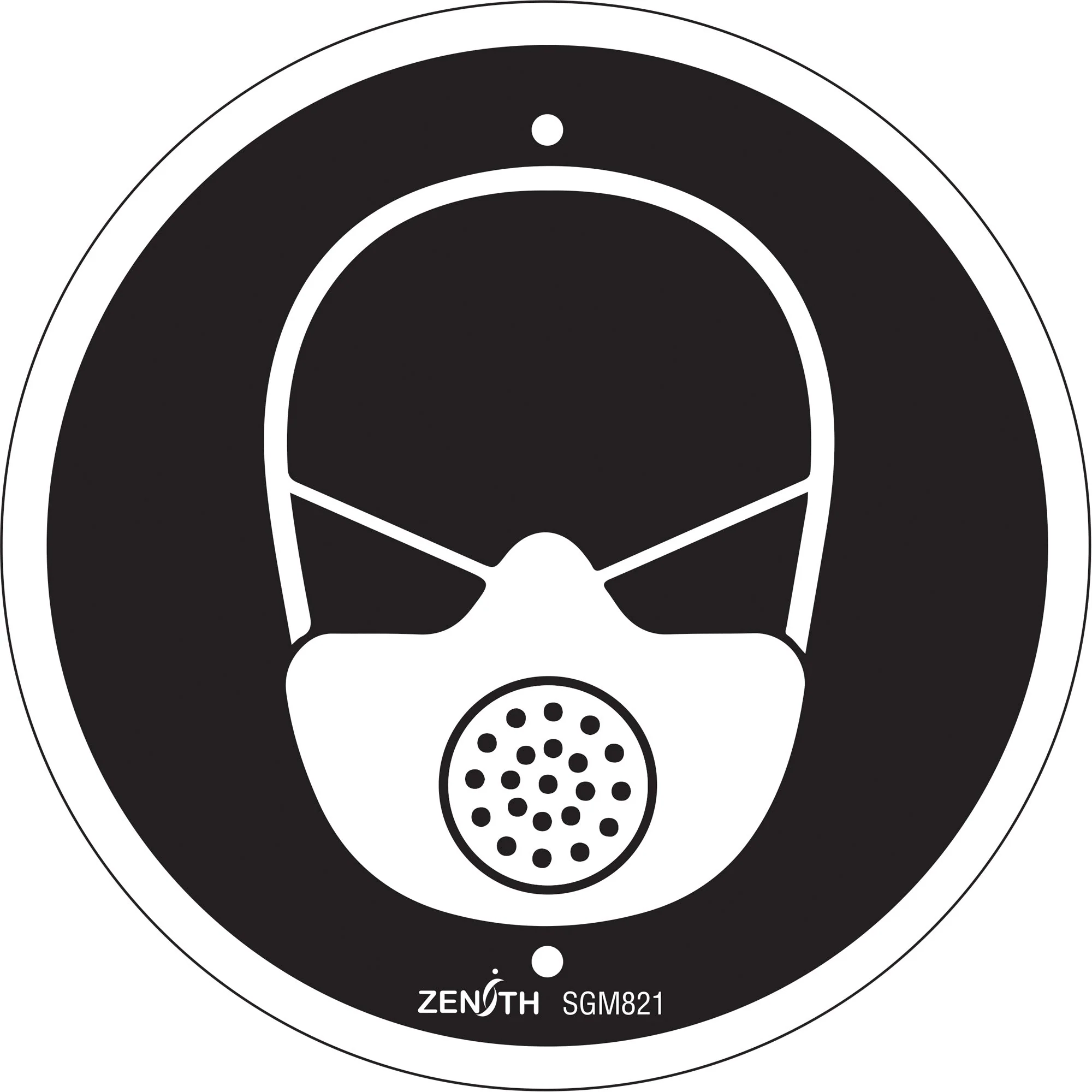 Respiratory Protection Required CSA Standard Safety Sign, 6" x 6", Plastic, Pictogram