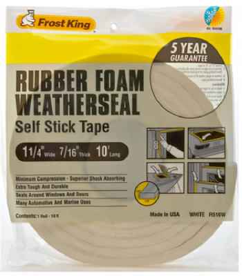 Frost King White Rubber Foam Weather Seal For Doors and Windows 10 ft. L X 0.44 in. - Image 2