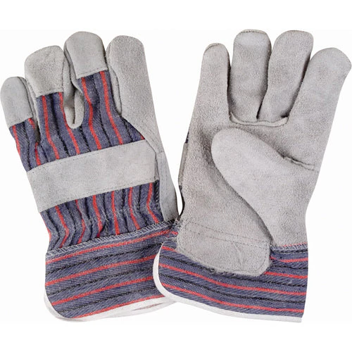 Rugged Fitters Gloves, X-Large, Split Cowhide Palm, Cotton Inner Lining - Image 2