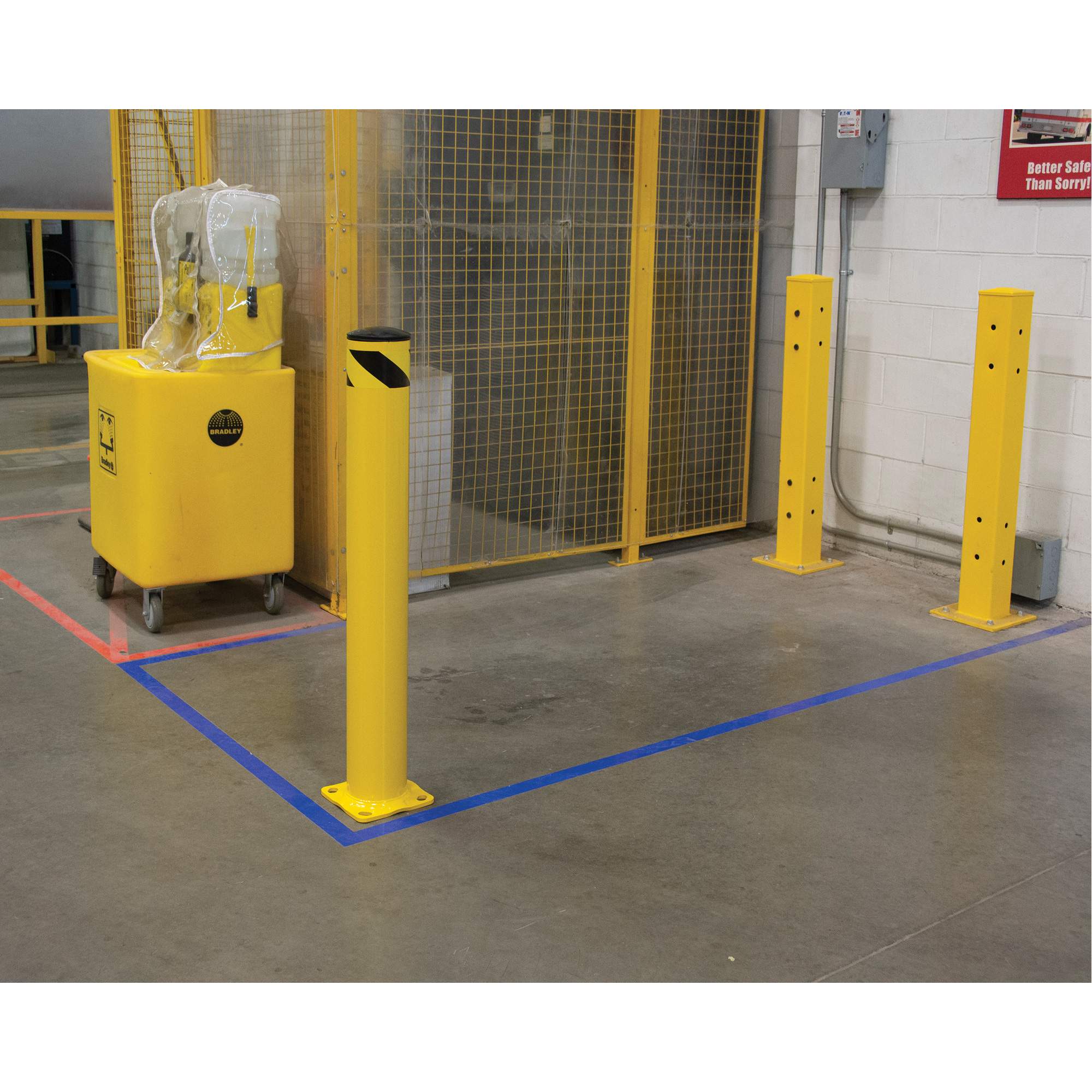 Safety Bollard, Steel, 42" H x 5-1/2" W, Yellow - Image 4