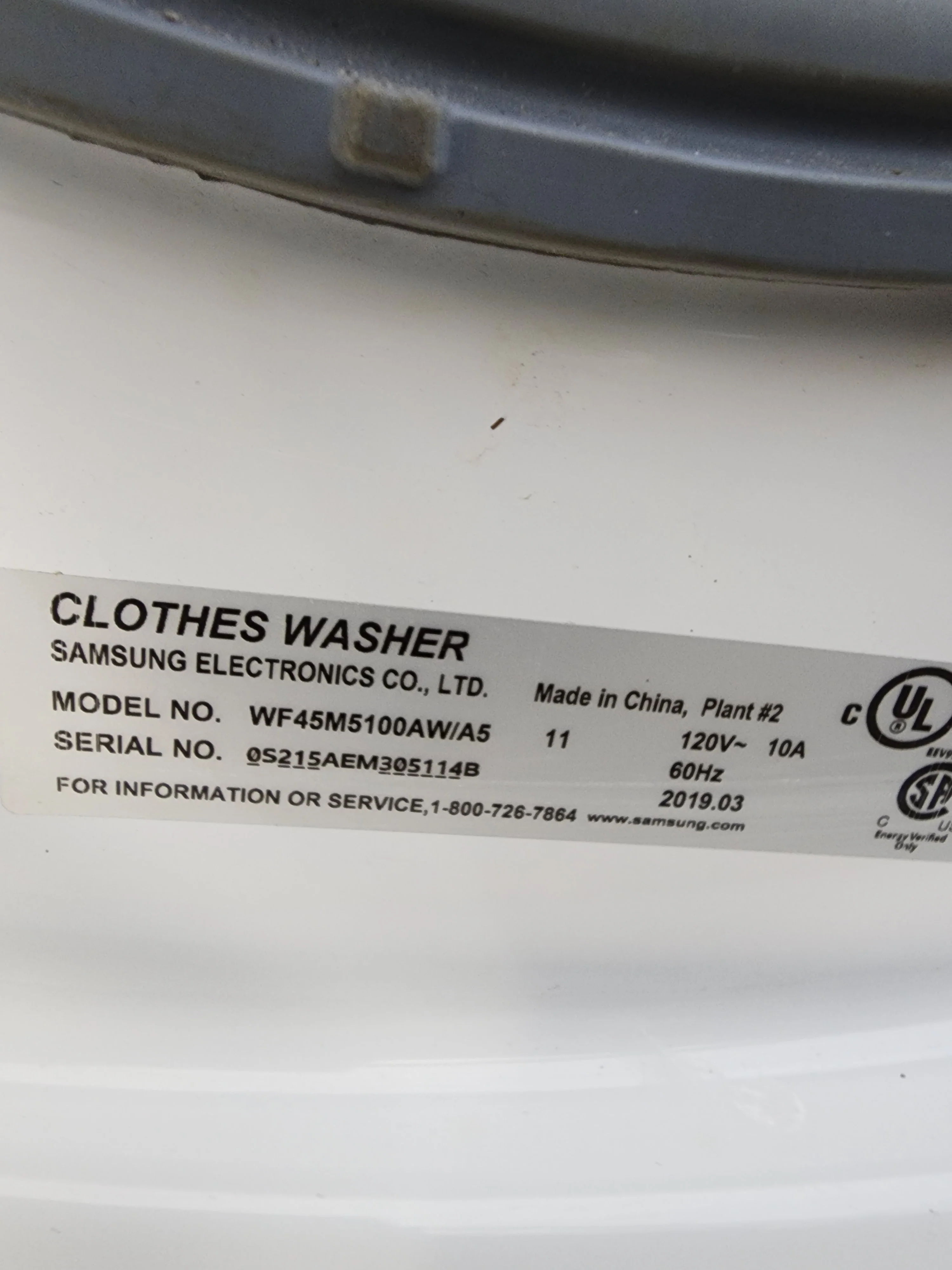 Samsung Front Load Washer - WF45M5100AW/A5 - Image 2