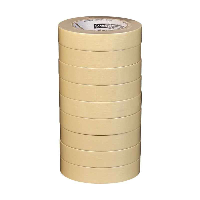 Scotch 0.94 in. W X 60.1 yd L Tan High Strength Masking Tape 9 pk - Image 3