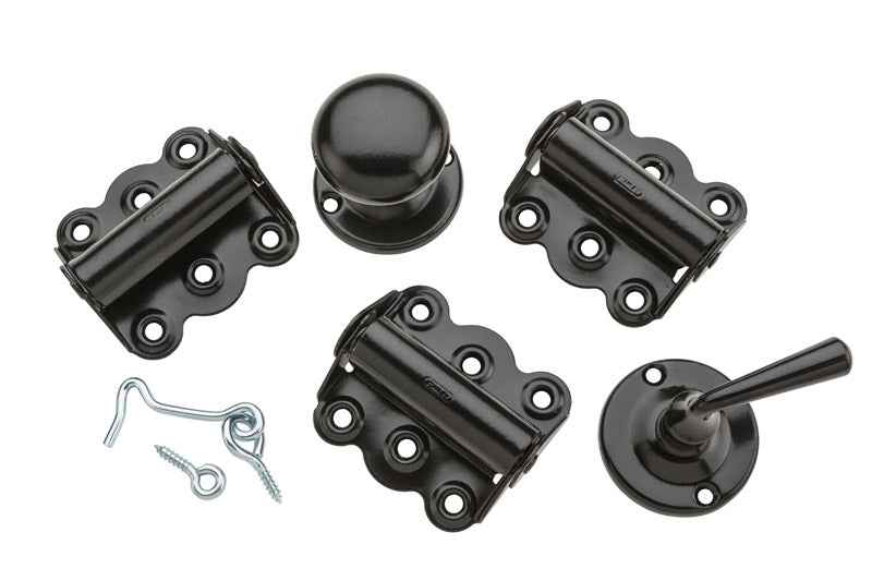 National Hardware Black Steel Screen/Storm Door Hardware Set 1 pk