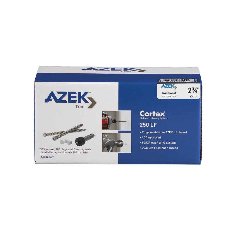 Cortex Azek No. 9 X 2-3/4 in. L Square Trim Head Coarse Trim Screws with Plugs - Image 2