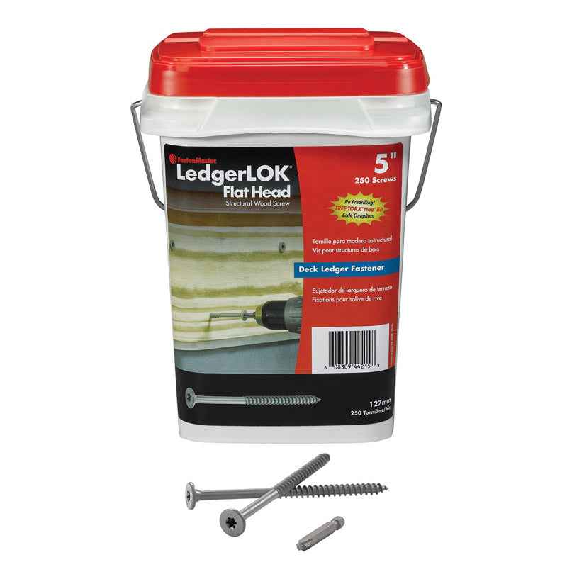 FastenMaster LedgerLok No. 14 X 5 in. L Star Flat Head High/Low Structural Screws