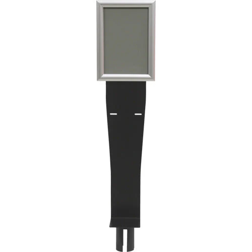 Sign & Dispenser Holder for Crowd Control Post, Black - Image 2