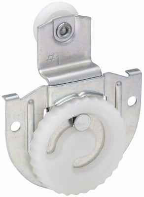 National Hardware Zinc-Plated Silver/White Nylon/Steel Sliding Door Hangers 2 pk - Image 2