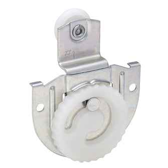 National Hardware Zinc-Plated Silver/White Nylon/Steel Sliding Door Hangers 2 pk - Image 4