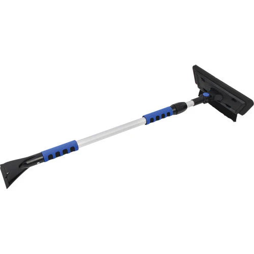 Snow Brush, Telescopic, EVA Foam Blade, 48" Long, Black/Blue - Image 2