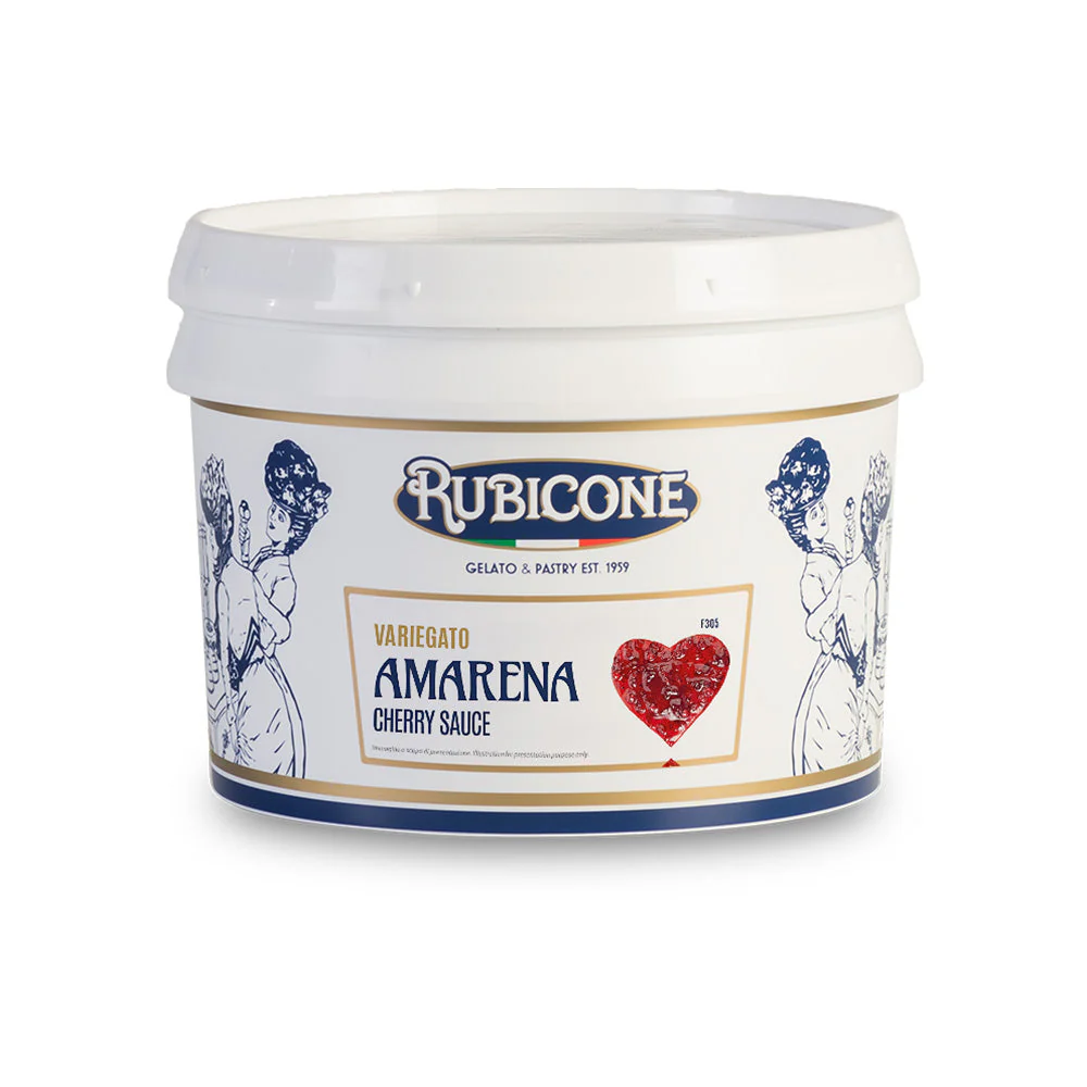Sour Cherry Sundae Dessert Topping - 3 KG Bucket - Cherry Variegate - Rubicone Canada - Ships Free Within Canada on Orders Above CAD $199 - Image 2