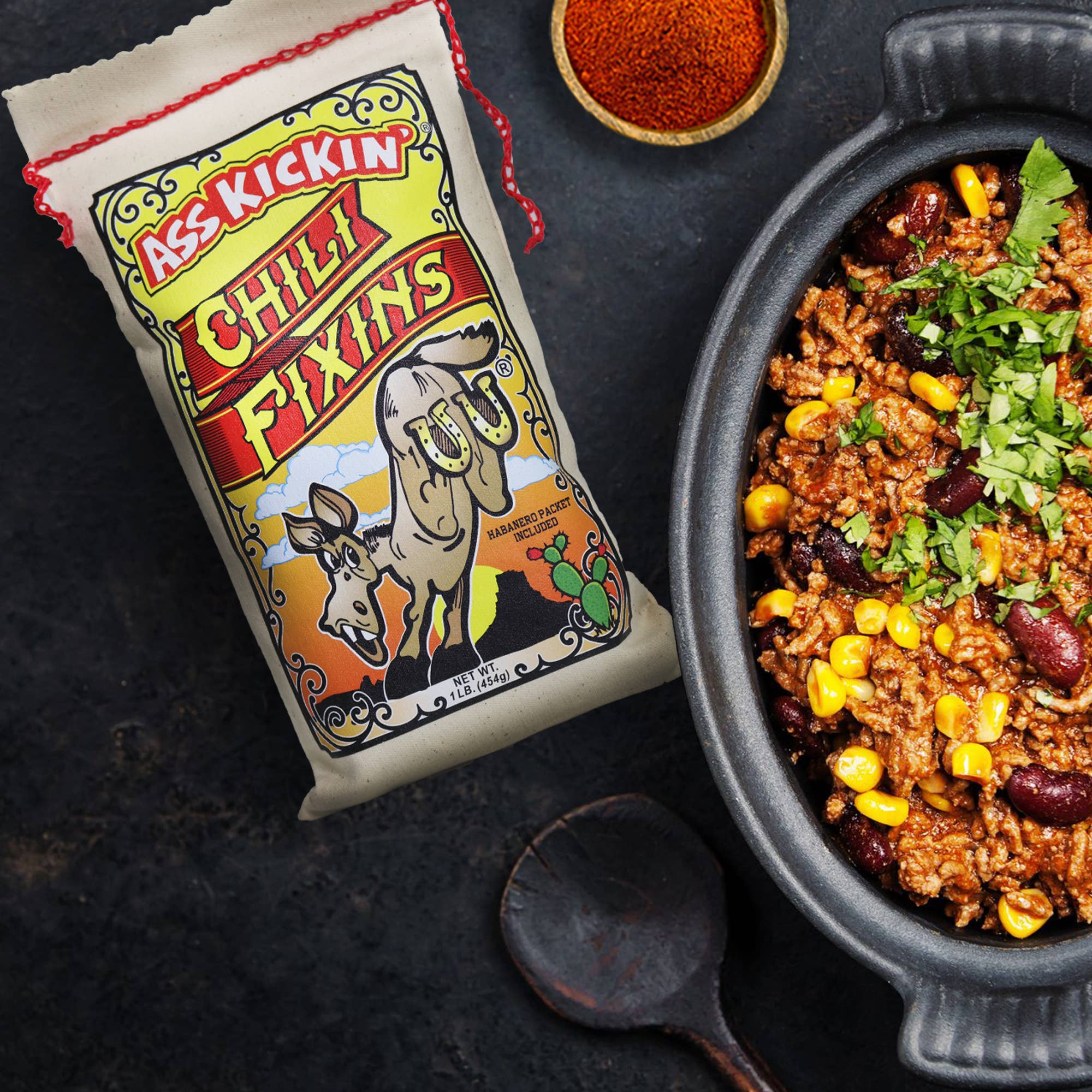 Ass Kickin' Chili Corn Bread Gift Set: 1 Bag Ass Kickin' Chili Fixins1 Bag Ass Kickin' Corn Bread1 5oz Bottle Ass Kickin' Original Hot Sauce - Image 5