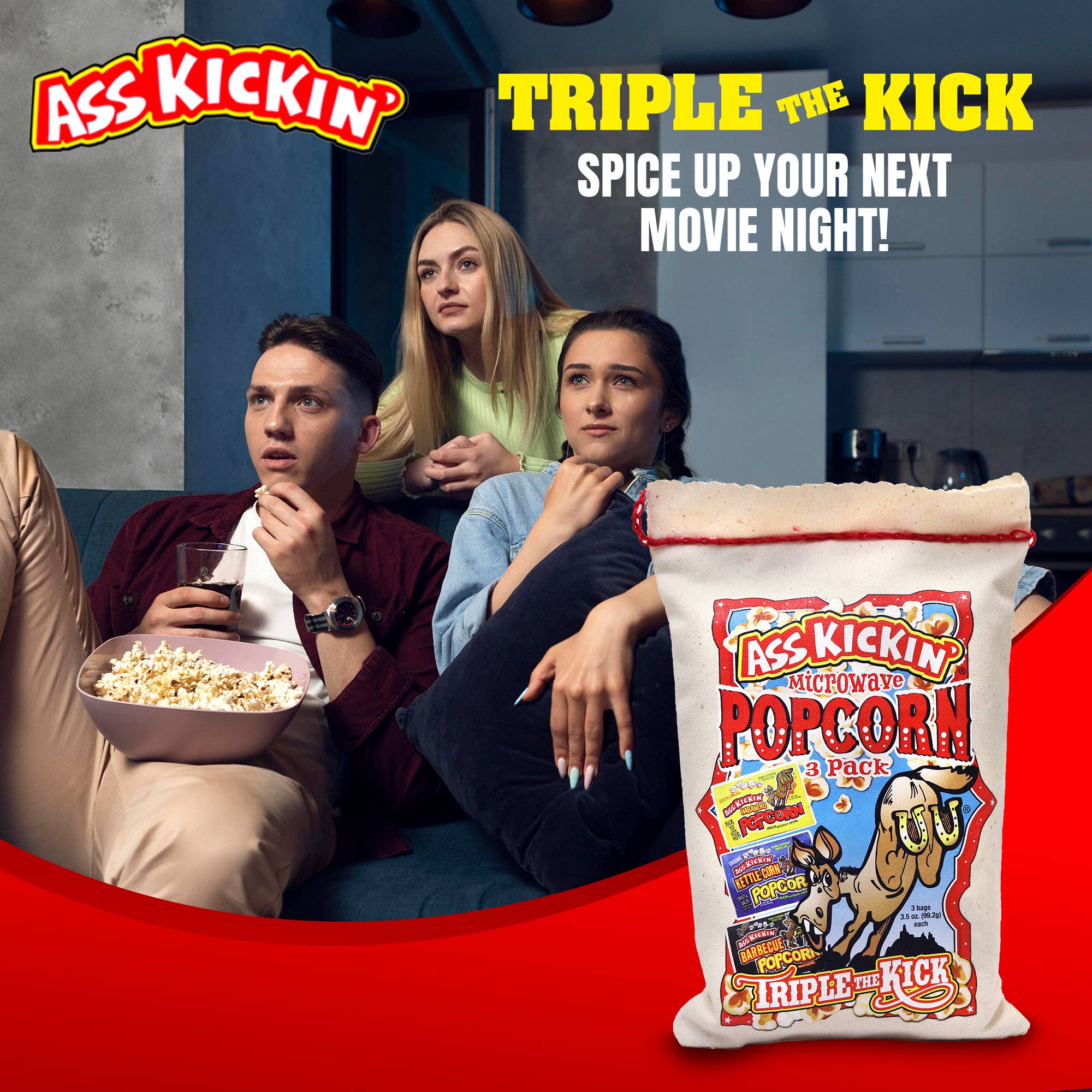 Ass Kickin’ Popcorn 3 Pack Assortment - Image 2