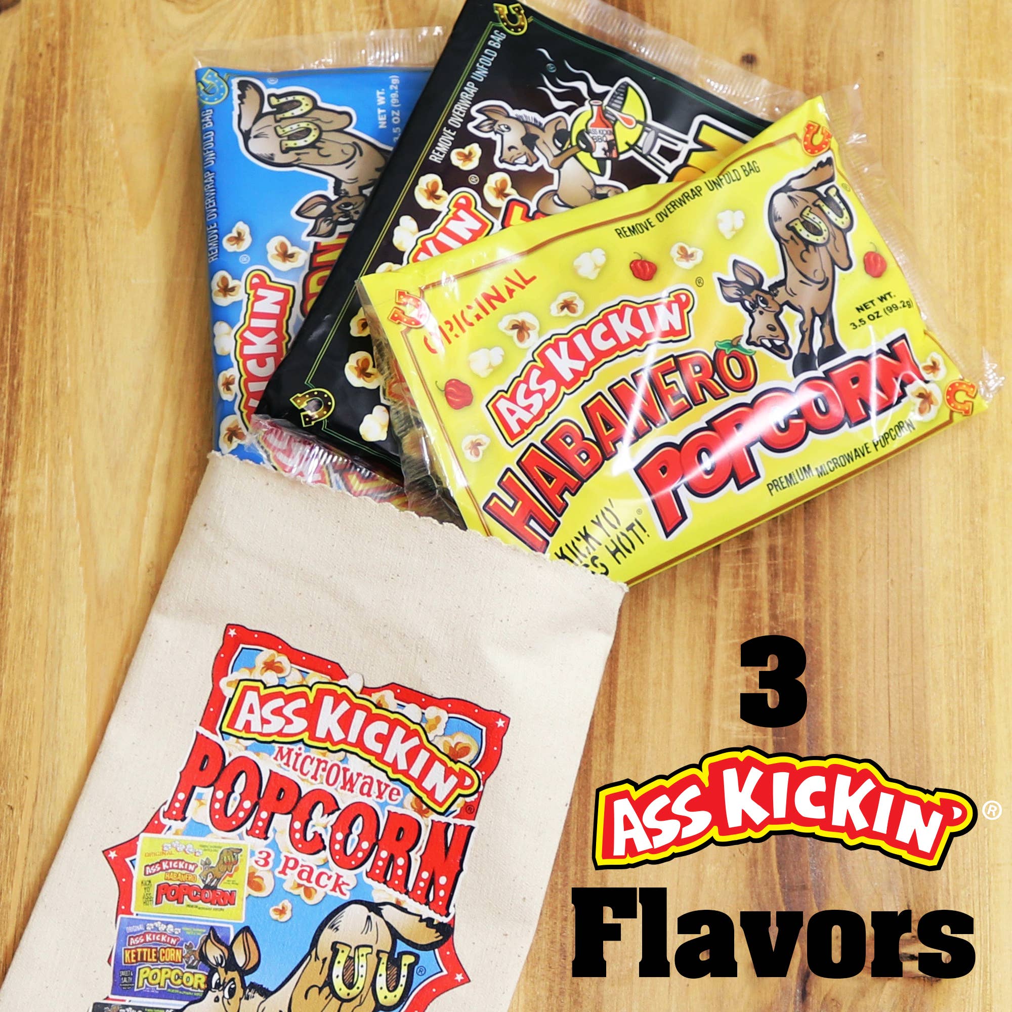 Ass Kickin’ Popcorn 3 Pack Assortment - Image 3