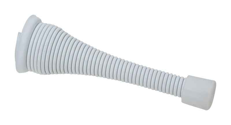 National Hardware Steel w/Rubber Tip White Spring Door Stop Mounts to wall - Image 2