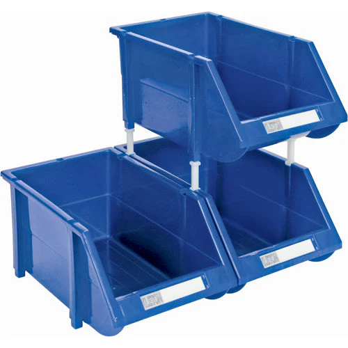 Stack & Hang Bin, 4-13/16" W x 3-3/16" H x 7-1/8" D, Blue - Image 3