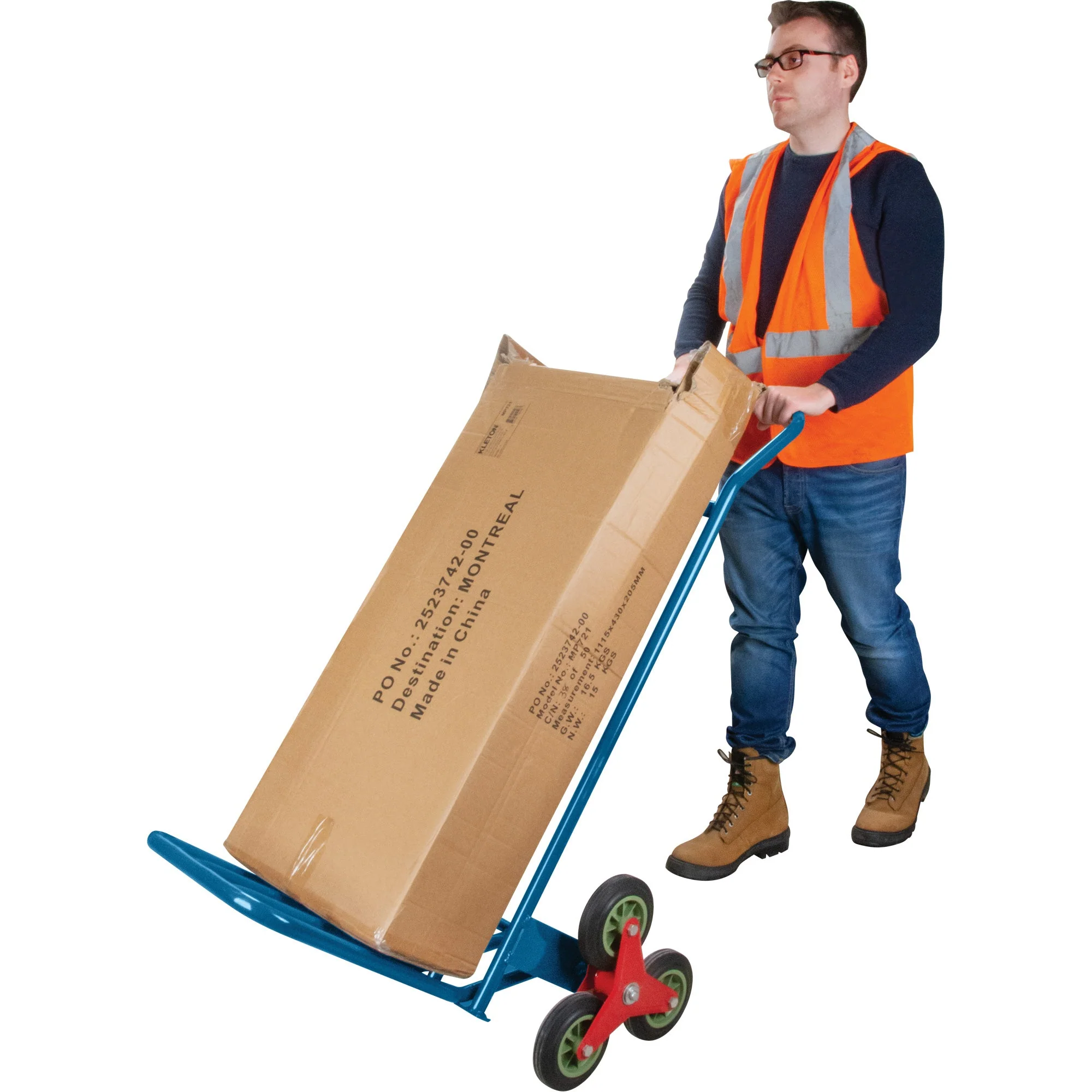 Stair Climbing Hand Truck, Steel Frame, 23-3/4" W x 45-5/8" H, 300 lbs. Capacity - Image 6