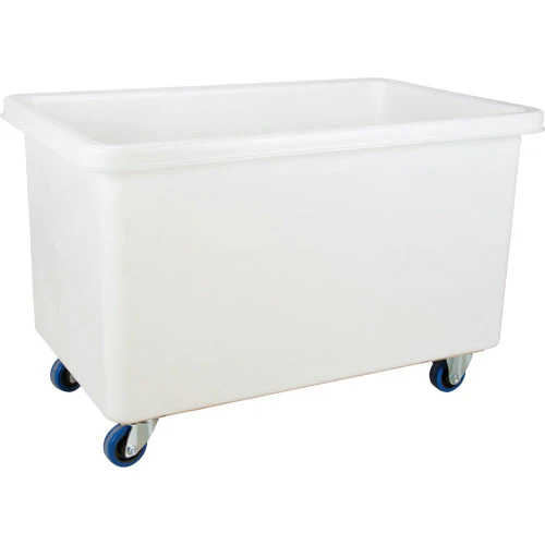 Straight Wall Box Truck, White Polyethylene, 46" L x 28" W x 31" H, 14 cu. ft. Volume, 600 lbs. Capacity