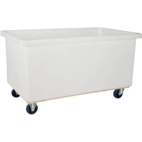Straight Wall Box Truck, White Polyethylene, 51" L x 33" W x 39" H, 25 cu. Ft. Volume, 600 lbs. Capacity