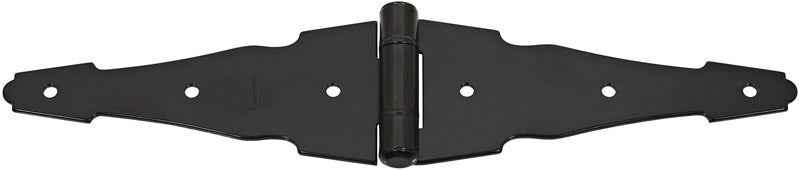 National Hardware 6 in. L Galvanized Black Steel Ornamental Strap Hinge 2 pk - Image 2