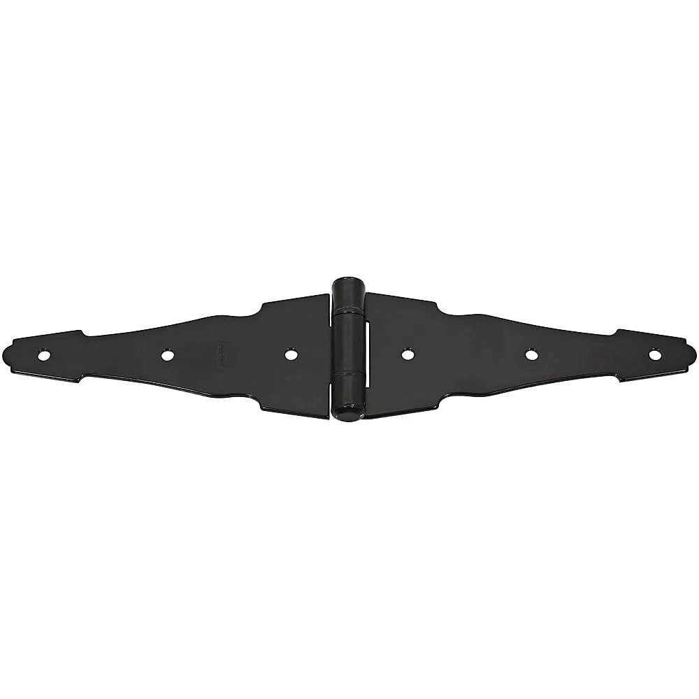 National Hardware 6 in. L Galvanized Black Steel Ornamental Strap Hinge 2 pk - Image 3
