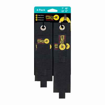 Wrap-It Heavy-Duty 2.5 in. W Black Storage Straps 25 lb 4 pk - Image 2