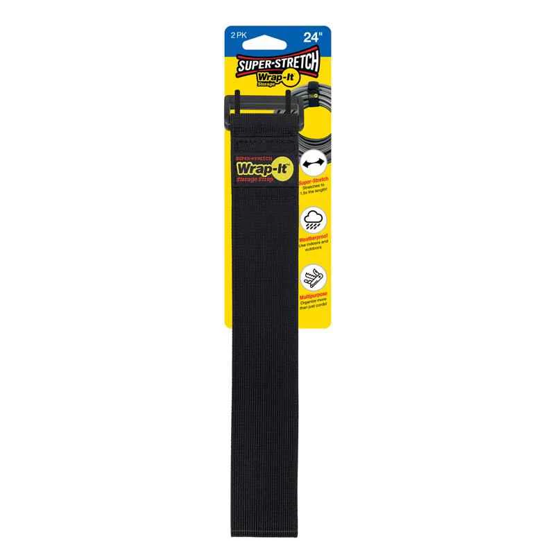 Wrap-It Super-Stretch 2 in. W X 24 in. L Black Stretch Storage Straps 10 lb 2 pk - Image 3